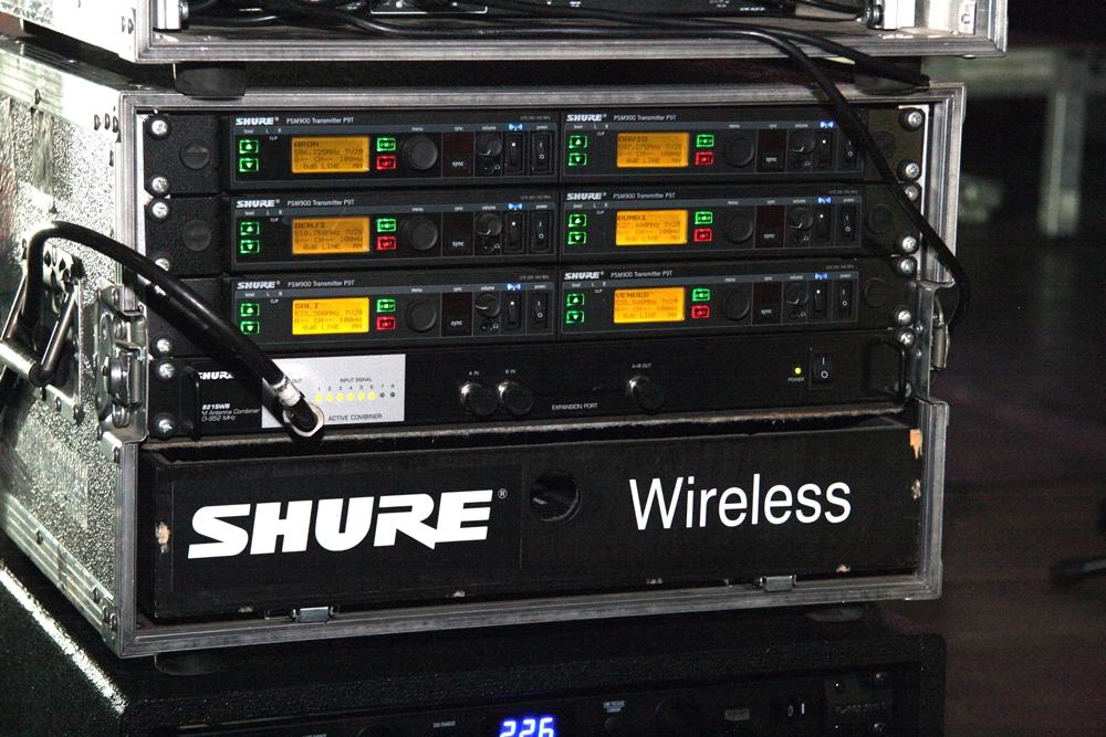 Shure f&uuml;lmonitor rack